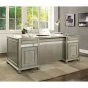 Mirrored accents / gray contemporary writing desk by Furniture of America additional picture 6