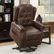 Brown traditional power recliner chair by Furniture of America additional picture 3