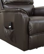 Dark brown traditional recliner chair by Furniture of America additional picture 3