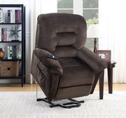 Brown fabric traditional recliner chair by Furniture of America additional picture 2