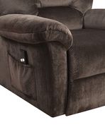 Brown fabric traditional recliner chair by Furniture of America additional picture 4