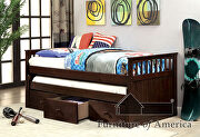 Dark walnut finished 3-layer nesting daybed by Furniture of America additional picture 8
