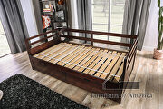 Transitional style daybed in dark walnut finish with two drawers additional photo 2 of 5