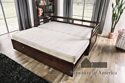 Transitional style daybed in dark walnut finish with two drawers additional photo 4 of 5