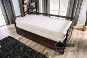 Transitional style daybed in dark walnut finish with two drawers additional photo 5 of 5