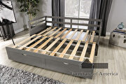 Transitional style daybed in gray finish with two drawers additional photo 4 of 6