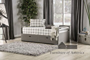 Transitional style daybed in gray finish with two drawers additional photo 5 of 6
