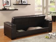 Dark espresso sofa bed w/ cup holders by Furniture of America additional picture 4