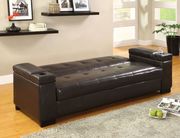 Dark espresso sofa bed w/ cup holders by Furniture of America additional picture 5