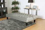 Gray/Espresso Transitional Futon Sofa, Gray by Furniture of America additional picture 5