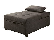 Dark gray transitional futon sofa additional photo 2 of 6