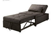 Dark gray transitional futon sofa additional photo 3 of 6