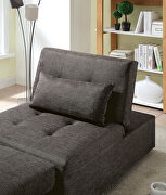 Dark gray transitional futon sofa additional photo 5 of 6