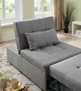 Gray transitional futon sofa additional photo 2 of 4