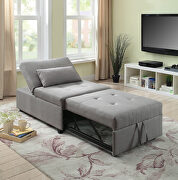 Gray transitional futon sofa additional photo 4 of 4
