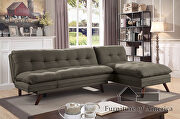 Black/light oak transitional futon sofa by Furniture of America additional picture 11