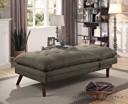 Black/light oak transitional futon sofa by Furniture of America additional picture 7