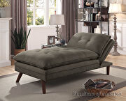 Black/light oak transitional chaise by Furniture of America additional picture 7
