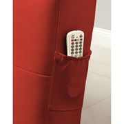 Red/Chrome Contemporary Leatherette Futon Sofa additional photo 3 of 3
