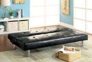 Black/Chrome Contemporary Futon Sofa by Furniture of America additional picture 3