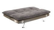 Gray/Chrome Contemporary Futon Sofa, Gray by Furniture of America additional picture 4