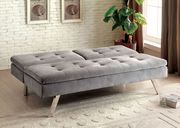 Light Gray Contemporary Split-Back Futon Sofa by Furniture of America additional picture 4