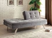 Light Gray Contemporary Split-Back Futon Sofa by Furniture of America additional picture 5