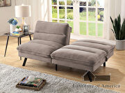 Gray flannelette stylish futon sofa additional photo 5 of 5