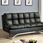 Black Contemporary Sofa Futon by Furniture of America additional picture 2