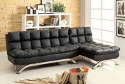 Black Contemporary Sofa Futon by Furniture of America additional picture 3