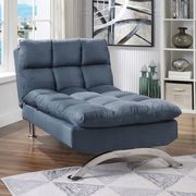 Blue Contemporary Sofa Futon by Furniture of America additional picture 4