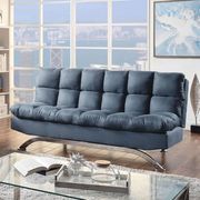 Blue Contemporary Sofa Futon by Furniture of America additional picture 7