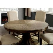 Transitional style light oak round table additional photo 4 of 4