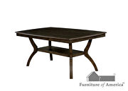 Satin walnut transitional dining table by Furniture of America additional picture 6