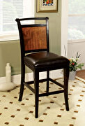 Espresso/black transitional square counter height table by Furniture of America additional picture 3