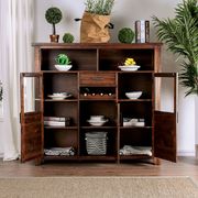 Light walnut rustic counter height table additional photo 5 of 8