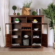 Light walnut rustic counter height table by Furniture of America additional picture 6