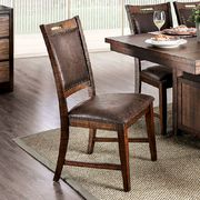 Light walnut rustic dining table with base storage by Furniture of America additional picture 14