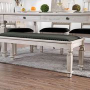 Antique white / gray transitional style family dining table by Furniture of America additional picture 7
