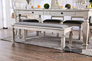 Antique white / gray transitional style bench by Furniture of America additional picture 4