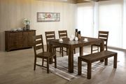 Rustic walnut stylish dining table by Furniture of America additional picture 3