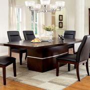 Dark cherry contemporary style large dining table additional photo 3 of 10
