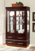 Dark cherry contemporary style curio by Furniture of America additional picture 6
