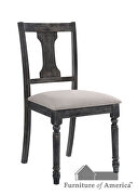 Light gray upholstered seat dining chair additional photo 2 of 1