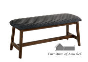 Black/light oak transitional bench by Furniture of America additional picture 2