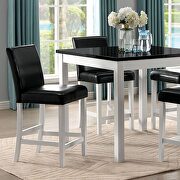 Black/white finish 5-piece counter-height set by Furniture of America additional picture 2