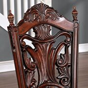 Dark brown leatherette seats dining chair additional photo 3 of 2