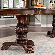 Two pedestal bases large table top in brown cherry finish by Furniture of America additional picture 14