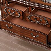 Faux wood carved details hutch & buffet in brown cherry finish by Furniture of America additional picture 4