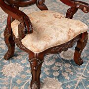 Faux wood carved details dining chair in brown cherry finish by Furniture of America additional picture 2